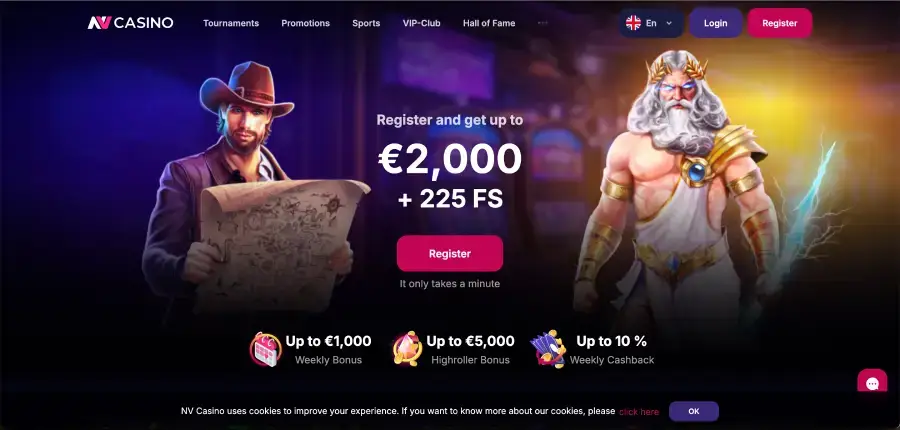 NV Casino Aktionscode NV Casino Aktionscode im Registrierungsformular